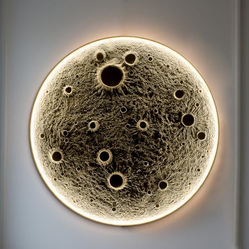 Realistic Resin Moon Wall LampMoon Wall Light, Moon Light Wall Decor for Kids' Room Decor | Living Room Lighting | Mood Lighting