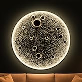 Realistic Resin Moon Wall LampMoon Wall Light, Moon Light Wall Decor for Kids' Room Decor | Living Room Lighting | Mood Lighting